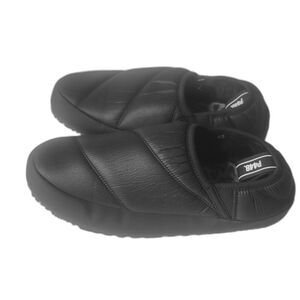P448 Laby Slip on Black Quilted Slipper Shoes size EU 40 US 9